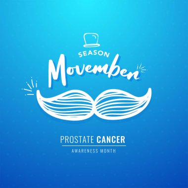 Yaratıcı bıyıklı Movember Season posteri veya şablon tasarımı