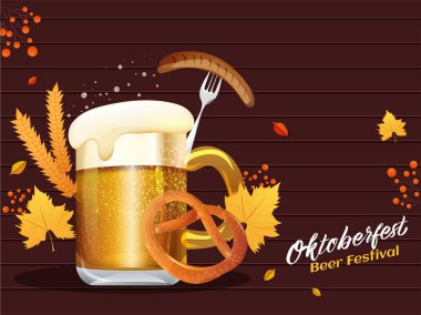 Şarap bardağı, sosis çatalı ile dekore edilmiş kahverengi ahşap arka plan,