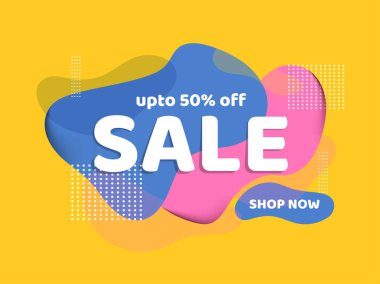 %50 indirim teklifi ile Creative Sale posteri veya şablon tasarımı 