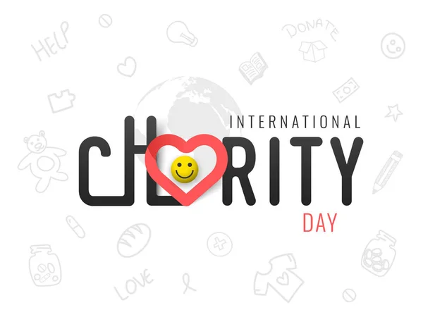 Creative International Charity Day afiş veya afiş tasarım dekor — Stok Vektör
