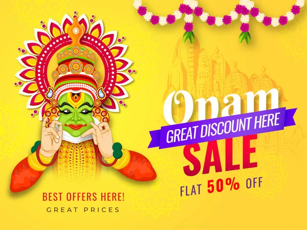 %50 indirim teklifi ve il ile Onam Sale afiş veya poster tasarımı