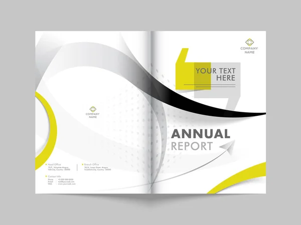 Promotion cover design or template layout for business annual re — Stock Vector
