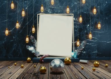 D ile soyut duvar dokusu arka plan üzerinde 3d Render boş çerçeve