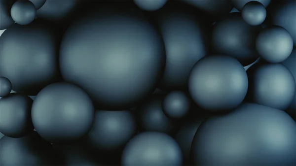 3D Render av olika form bubbla eller sfärer i glänsande grå Col — Stockfoto