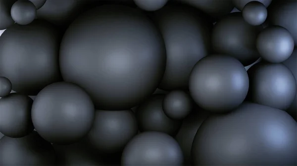 3D Render of different shape bubble or spheres in shiny gray col — Stock Photo, Image