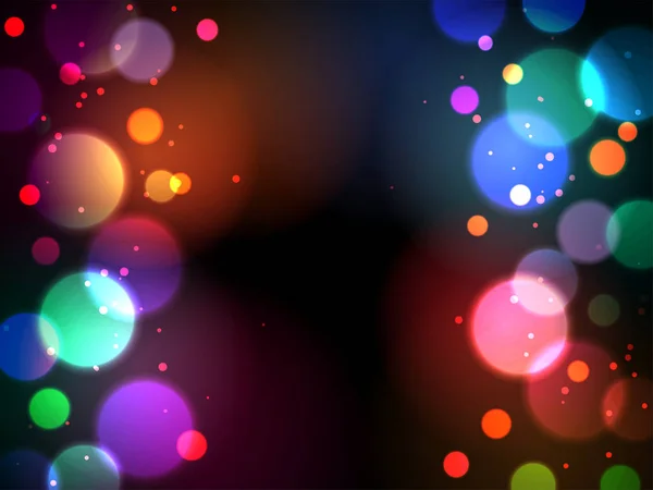 Glanzende abstracte bokeh achtergrond met Multi Color Lighting- — Stockvector