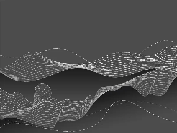 Dinamico futuristico digitale onda scorrevole particelle astratto backg — Vettoriale Stock
