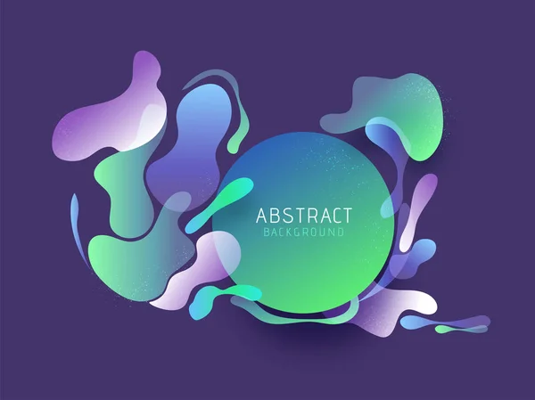 Kleurovergang vloeistof kunst of vloeistofstroom abstract element op purp — Stockvector