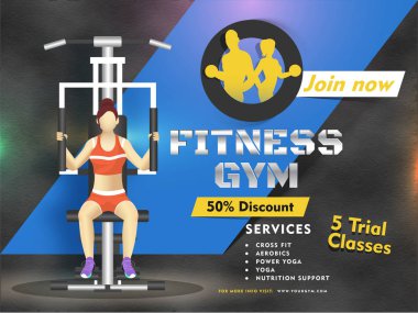Fitness Gym reklam afişveya afiş tasarımı ile 50% discoun