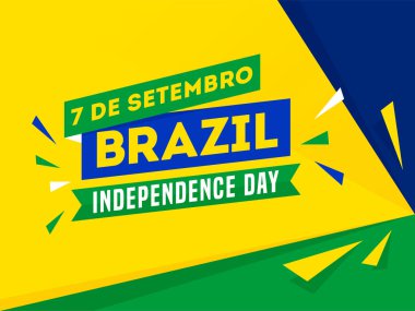 7 De Setembro, Brazil Independence Day banner or poster design w clipart