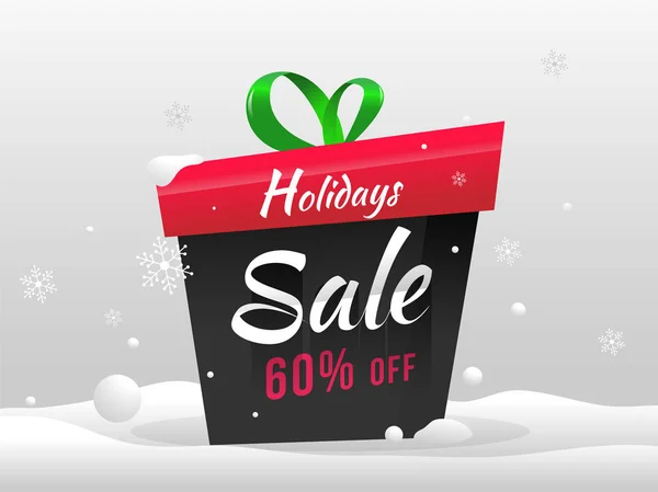 Publicidade banner ou design de cartaz com 60% oferta de desconto e — Vetor de Stock