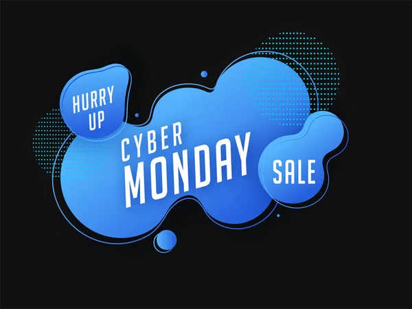 Cyber Monday Vendita banner o poster design con elementi astratti — Vettoriale Stock