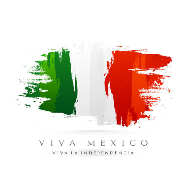 Viva Mexico Happy Independence Day text in spanish language with