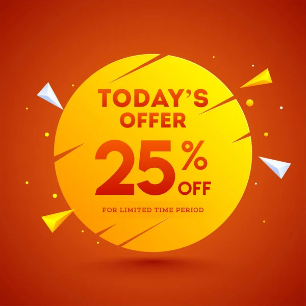 Sale poster or template design with 25% discount offer and abstr — Διανυσματικό Αρχείο