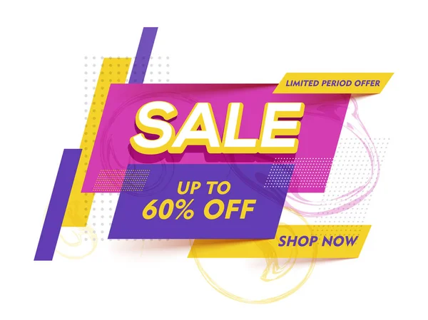 UP TO 60% off for Sale Limited Period Offer on abstract backgrou — 스톡 벡터