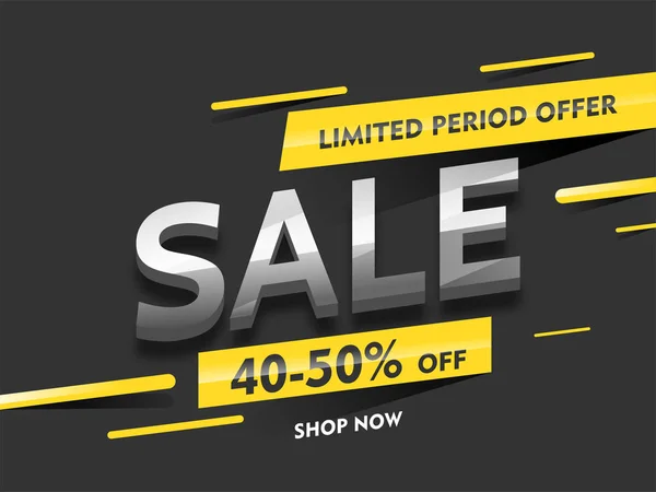 Advertising banner or poster design with 40-50% discount offer f — 스톡 벡터