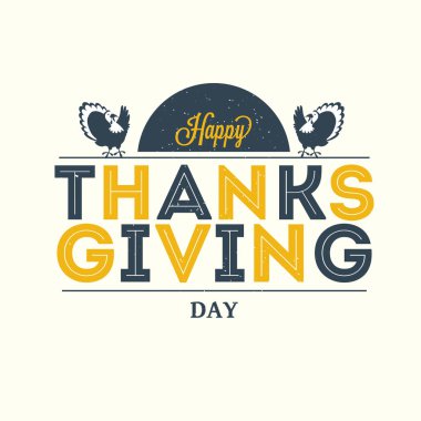 Beyaz backgroun üzerinde hindi kuşları ile Happy Şükran Günü metin