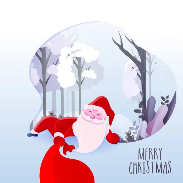 일러스트 라 티 와 메리 크리스마스 축 하 인사말 카드 디자인 — 스톡 벡터