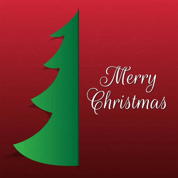 Joyeux Noël célébration conception de la carte de voeux avec coupe de papier — Image vectorielle