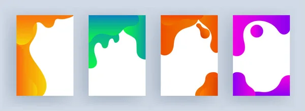 Ensemble de différents fond d'effet d'art fluide de couleur avec espace fo — Image vectorielle