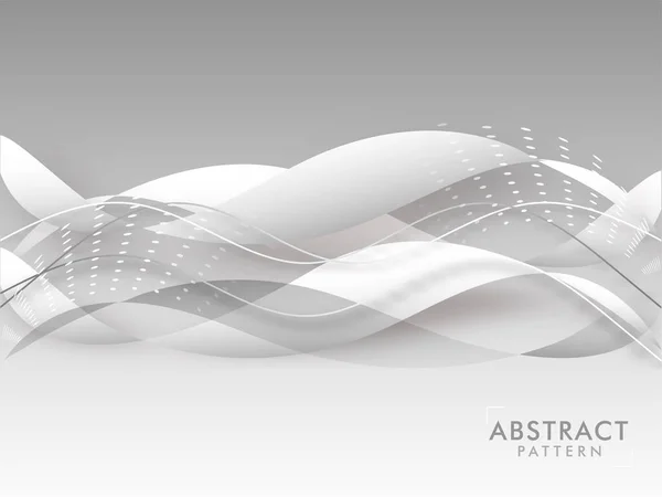 Modèle Vague Abstraite Fond Couleur Grise — Image vectorielle