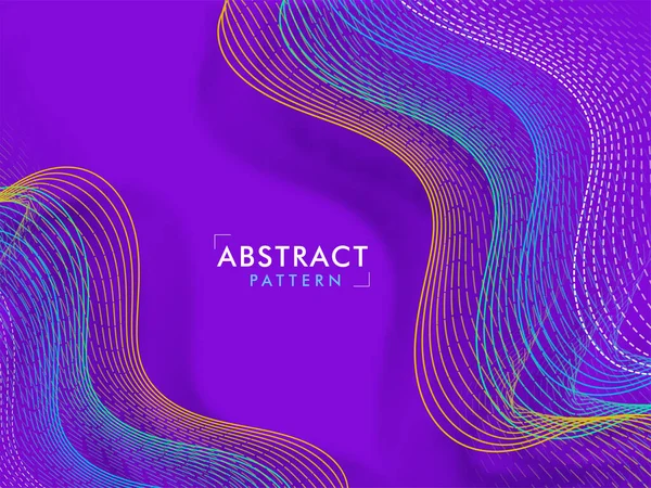 Fond Abstrait Violet Avec Des Lignes Ondulées — Image vectorielle