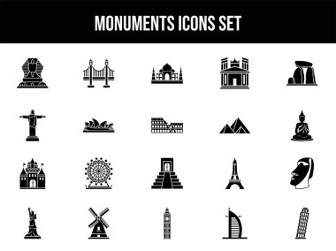 Düz Biçimli Glyph Anıtları Simgesi.