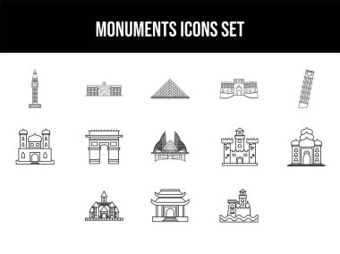 Siyah Çizgi Sanat Eserleri Simgesi Çizimi.