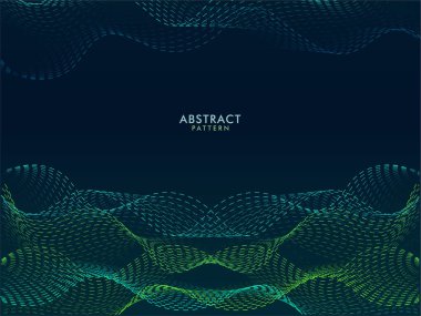 Abstract Motion Wavy Background with Dots Lines.