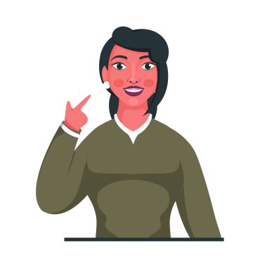 Dişlerini Beyaz Arkaplanda Gösteren Genç Kız.