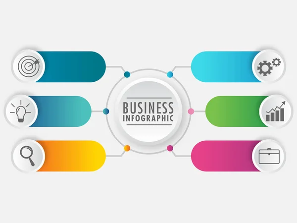 Schritte Business Infografik Elemente Präsentation Auf Weißem Hintergrund — Stockvektor