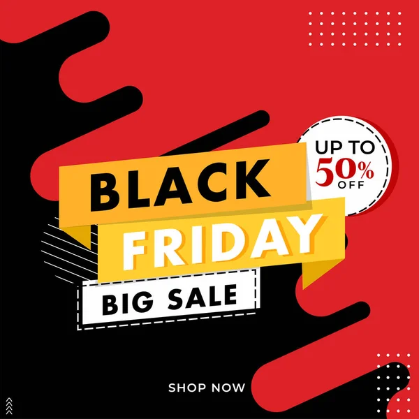 Black Friday Big Sale Poster Design Discount Offer Abstract Background — Stock Vector