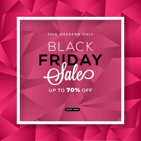 Weekend Only Black Friday Sale Affiche Ontwerp Met Korting Aanbieding — Stockvector