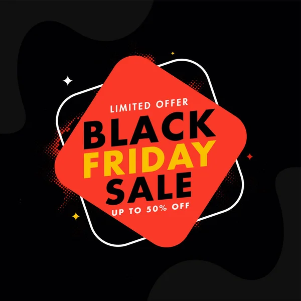 Black Friday Sale Label Projeto Cartaz Com Oferta Desconto Para —  Vetores de Stock