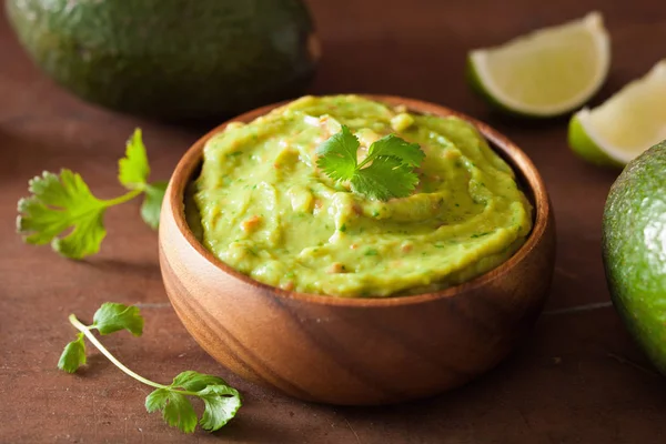 Mexikói Guacamole Dip Egészséges Ételek — Stock Fotó