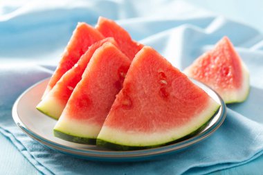 Kırmızı karpuz dilimleri, yaz meyve