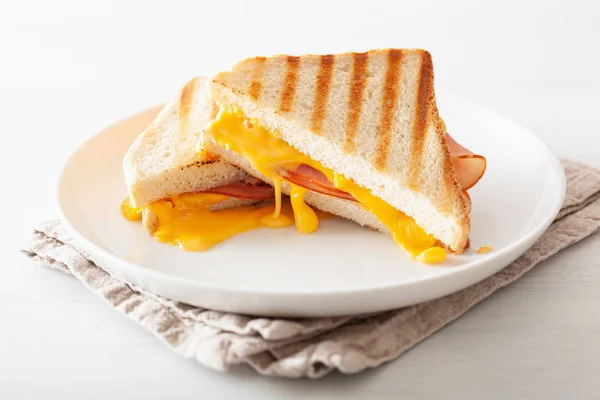 Grilled Ham Cheese Sandwich — Stock Photo, Image