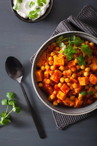 Batata Doce Grão Bico Curry — Fotografia de Stock