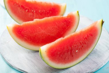 Kırmızı karpuz dilimleri, yaz meyve