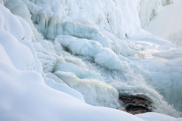 冬季冰冻瀑布 Tannforsen — 图库照片