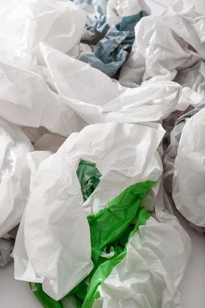 Sacchetto di plastica usa e getta, rifiuti, riciclaggio, problemi ambientali — Foto Stock