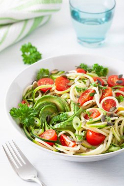 vegan ketogenic kabak salata avokado domates ile p spiralized.
