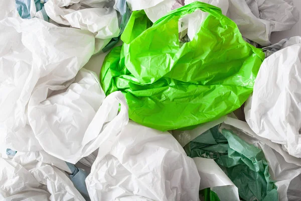 Sac plastique jetable, déchets, recyclage, problèmes environnementaux — Photo