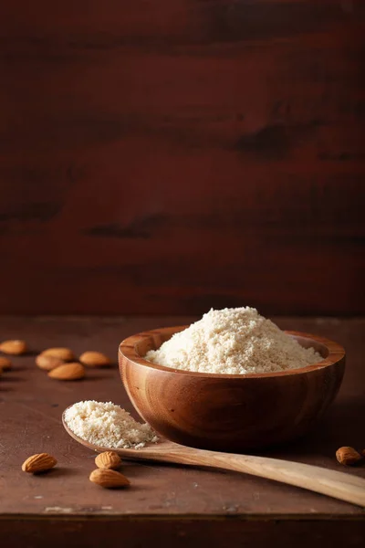 Almond flour. healthy ingredient for keto paleo gluten-free diet — Stock Photo, Image