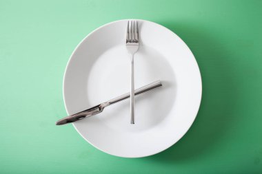 concept of intermittent fasting and ketogenic diet, weight loss. clipart