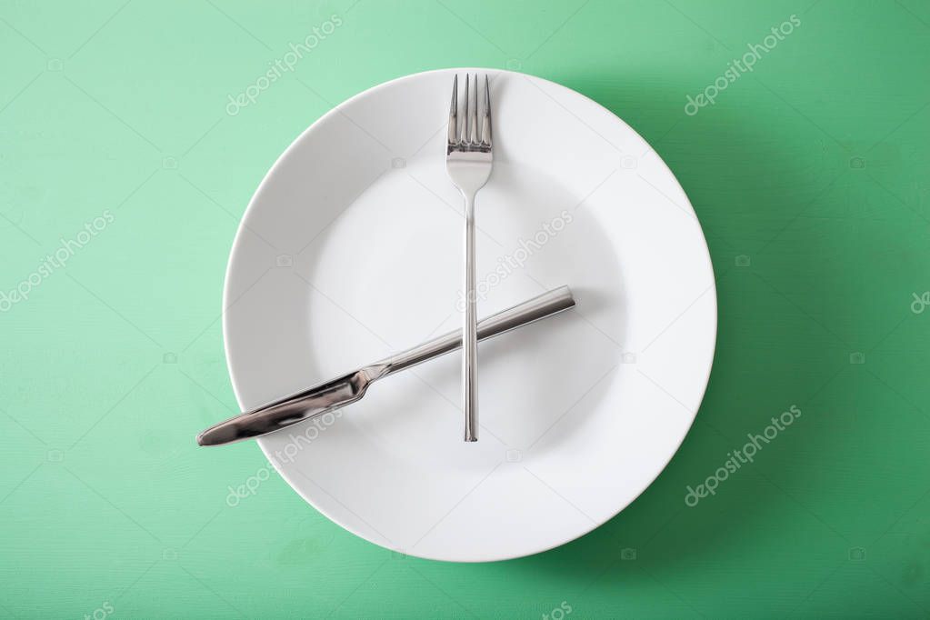 concept of intermittent fasting and ketogenic diet, weight loss.