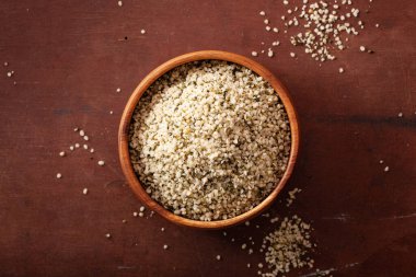 Hulk kenevir tohumu, sağlıklı süper yiyecek takviyesi.