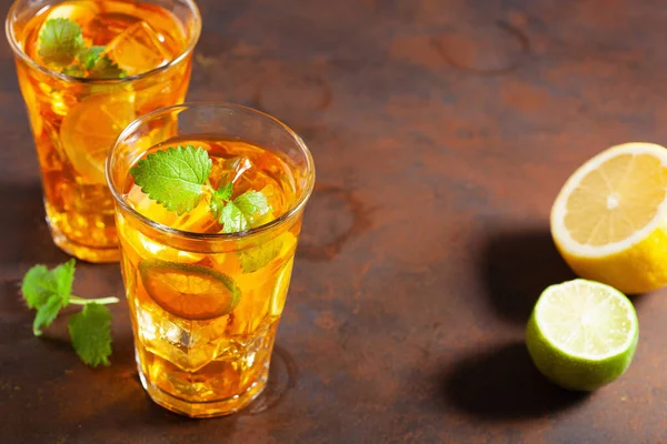 Ice Tea Lemon Mint — Stock Photo, Image