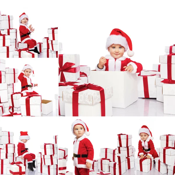 Christmas concept collage with Santa — Stock Photo, Image