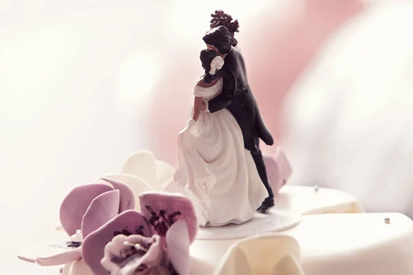 Cropped Close Picture Large Wedding Cake — Stock Photo, Image